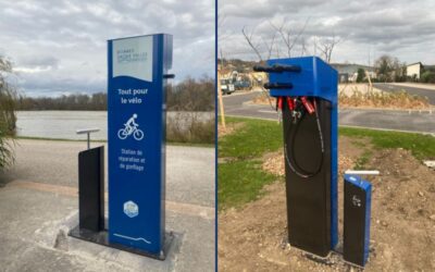 Installation de stations de gonflage et réparation de vélo